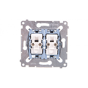 Simon 54 Łącznik schodowy podwójny z podświetleniem mechanizm 10AX 250V, szybkozłącza, SW6/2XLM