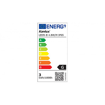 Taśma LED 12V LEDS-B 4.8W/M IP65-WW 400lm/m 3000K IP65 FPC rolka 5mb 24513