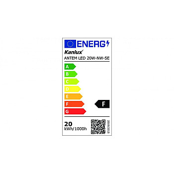 Projektor z czujnikiem ANTEM LED 20W-NW-SE B 1600lm 4000K barwa neutralna IP44 czarny 33206