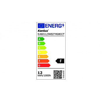 Żarówka LED E27 S A60 ściemnialna 11,5W RGBCCT 1055lm 2700-6500K ciepła/neutralna/zimna,RGB 33642