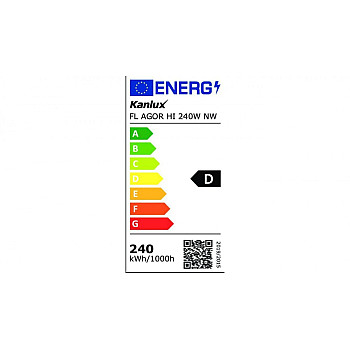 Projektor FL AGOR HI 240W NW 36000lm 4000K barwa neutralna IP65 5 lat gwar. czarny 33476