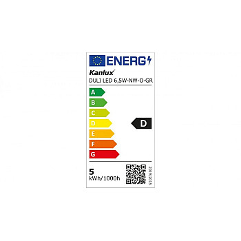 Oprawa naścienna LED okrągła antracyt DULI LED 6,5W-NW-O-GR 6,5W 270lm 4000K IP54 33753