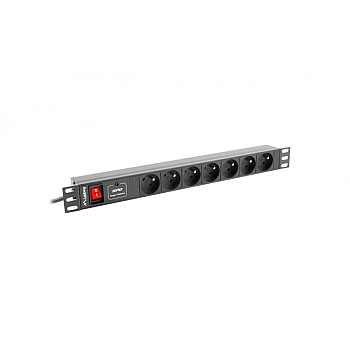 Listwa zasilająca RACK PDU 1U 10A 7x230V PL 2m czarna C14 PDU-07E-0200-IEC-BK