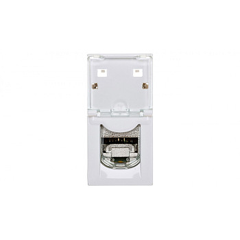 MOSAIC Gniazdo komputerowe pojedyncze RJ45 kat.6a STP 1M białe 076573