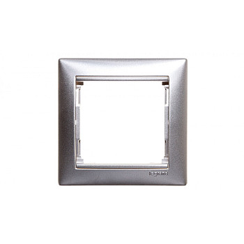 VALENA Ramka pojedyncza aluminium 770151