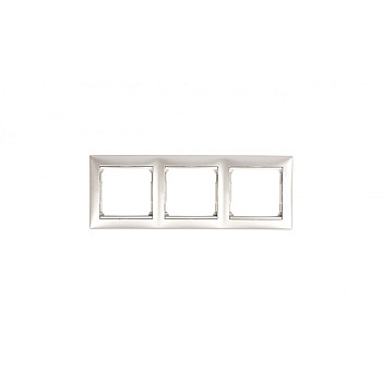 VALENA Ramka potrójna pozioma aluminium 770153