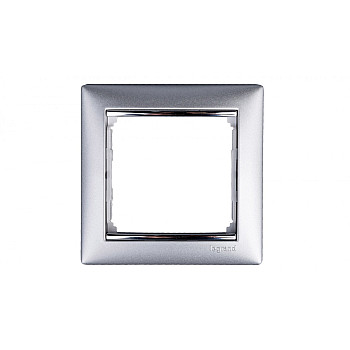 VALENA Ramka pojedyncza aluminium 770351