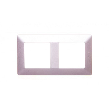 VALENA LIFE Ramka podwójna aluminium 754132