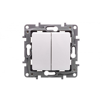 NILOE Łącznik schodowy 10 AX + przycisk 6 A biały 764509