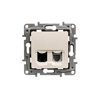 NILOE Gniazdo teleinformatyczne RJ11+ RJ45 kat.5 UTP kremowe 764670