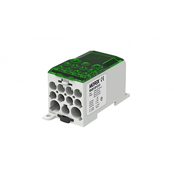 Blok dystrybucyjny - rozdzielczy OJL280A zielony we: 1xAl/Cu 35-120 wy: 2x6-35mm2/5x2,5-16mm2/ 4x2,5-10mm2 1000V MAB1281G10