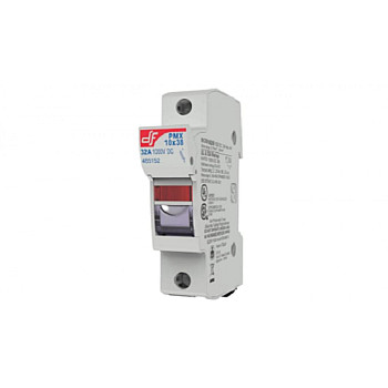 Rozłącznik, podstawa bezpiecznikowa PMX 1P do bezpieczników 10x38, 1000V DC, 32A, dla instalacji PV z sygnalizacją 485152