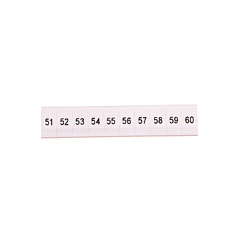 Oznacznik do złącz szynowych, opisówka ZB 5 numerowana od 51-60 kolor biały /10szt./