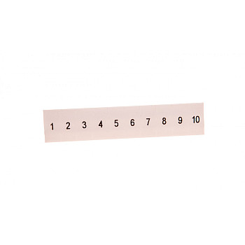 Oznacznik do złącz szynowych, opisówka ZB 5 numerowana od 1-10 kolor biały /10szt./