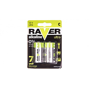 Bateria alkaliczna LR14 / C 1,5V RAVER ULTRA B7931 /blister 2szt./