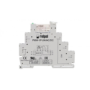 Przekaźnik interfejsowy 1P 6A 24V AC/DC PIR6W-1P-24VAC/DC 856065