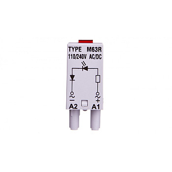 Moduł sygnaliacyjny LED dioda czerwona 110-230 V AC/DC MODUL L M63R SZARY 854855