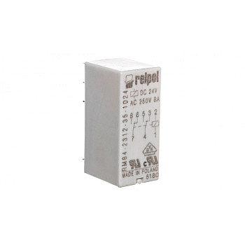 Przekaźnik miniaturowy 2P 8A 24V DC PCB AgNi/Au RM84-2312-35-1024 600388