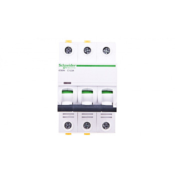 Wyłącznik nadprądowy 3P C 0,5A 6kA AC iC60N-C0,5-3 A9F04370