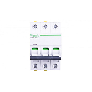 Wyłącznik nadprądowy 3P D 10A 6kA AC iC60N-D10-3 A9F05310