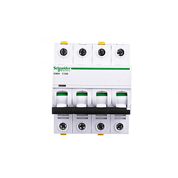Wyłącznik nadprądowy 4P C 63A 6kA AC iC60N-C63-4 A9F04463