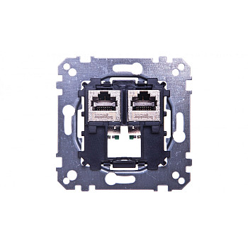 Merten Gniazdo komputerowe podwójne RJ45 kat.5e F/STP MTN4575-0012