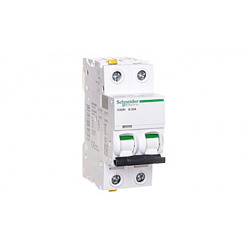 Wyłącznik nadprądowy 2P B 20A 6kA AC iC60N-B20-2 A9F03220