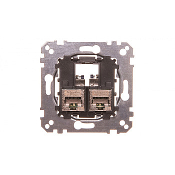 Merten Gniazdo komputerowe podwójne RJ45 kat.6A F/STP MTN4576-0022