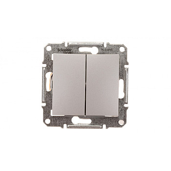Sedna Łącznik schodowy podwójny 10AX aluminium IP20 SDN0600160