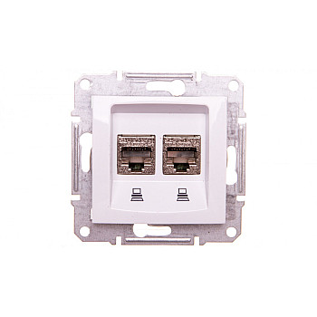 Sedna Gniazdo biały podwójne komp RJ45 kat.5e ekran SDN4600121