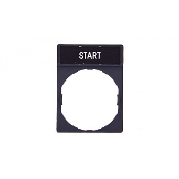 Szyld opisowy 30x40mm z etykietą 8x27mm START ZBY2303