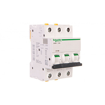 Wyłącznik nadprądowy 3P C 6A 10kA AC iC60H-C6-3 A9F07306