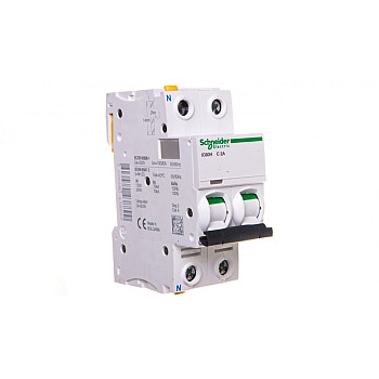 Wyłącznik nadprądowy 1P+N C 2A 10kA AC iC60H-C2-1N A9F07602