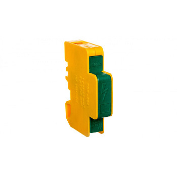 Blok rozdzielczy modułowy 1-biegunowy 60A we: 1x6-35mm2 wy: 6x2,5-6mm2 żółto-zielony LBR60A 84326009