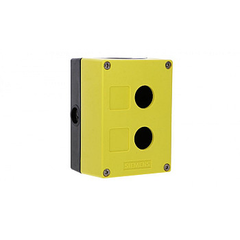 Obudowa sterownicza do aparatów 22mm okrągłych tworzywo żółta 2 punkty sterownicze z tworzywa 3SU1802-0AA00-0AB2