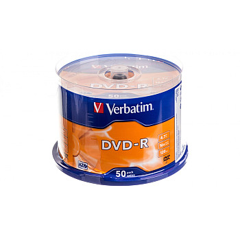 Płyta DVD-R VERBATIM 4,7GB x16 MATT SILVER /CAKE 50szt./