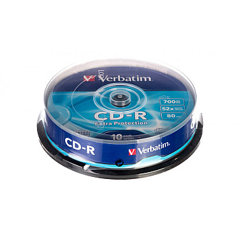 Płyta CD-R VERBATIM 700MB x52 EXTRA PROT /CAKE 10szt./