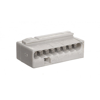 Szybkozłączka do puszek instalacyjnych MIKRO 8x 0,6-0,8mm2 jasnoszara 243-308 /50szt./