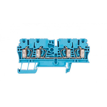 Złączka szynowa 4-przewodowa 2,5mm2 niebieska Ex ZDU 2.5/4AN BL 1608580000